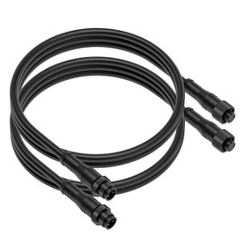 BTF-LIGHTING 9.84ft 2 Pin 18AWG IP68 Extension Cable Wire with Male and Female Connectors at Both Ends for Single Color FCOB COB 5630 5730 5050 etc LED Strip 15mm Metal nut Small Size