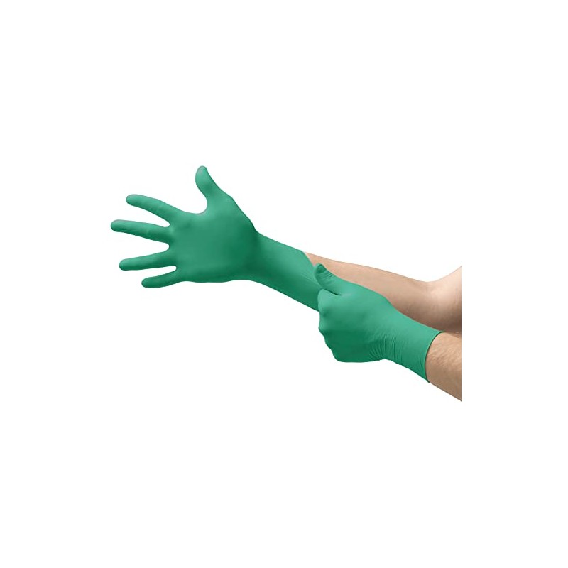Ansell TouchNTuff 92-500 Disposable Gloves in Nitrile for Chemical and