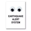 EARTHQUAKE ALERT GOOGLY EYES 3 1/2" x 2 1/2" FRIDGE