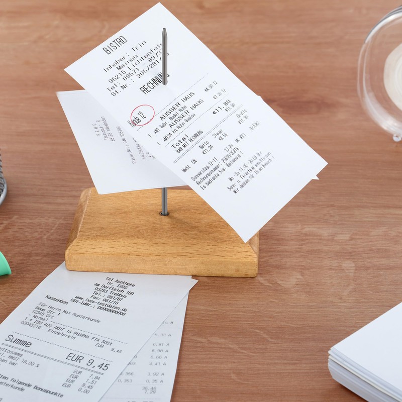 GRÄWE Receipt / Note Spike with a Spike and Wooden