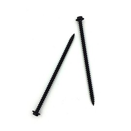 #10 x 4" Hex Washer Head Sheet Metal Screw #8 Head FWD Serrations (250, Bronze)