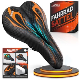 HENMI Bicycle Saddle Men Women Soft Comfortable Breathable Shock Absorbing Ergonomic Bicycle Saddle for Mountain Bike MTB Trekking E-Bike Road Bike Bicycle Seat