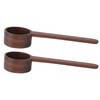 2Pcs Walnut Coffee Bean Measuring Spoon Food Grade Salt Spoon