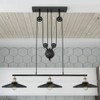 WINSOON 3 Light Industrial Pendant Light, Pulley Pool Table Light