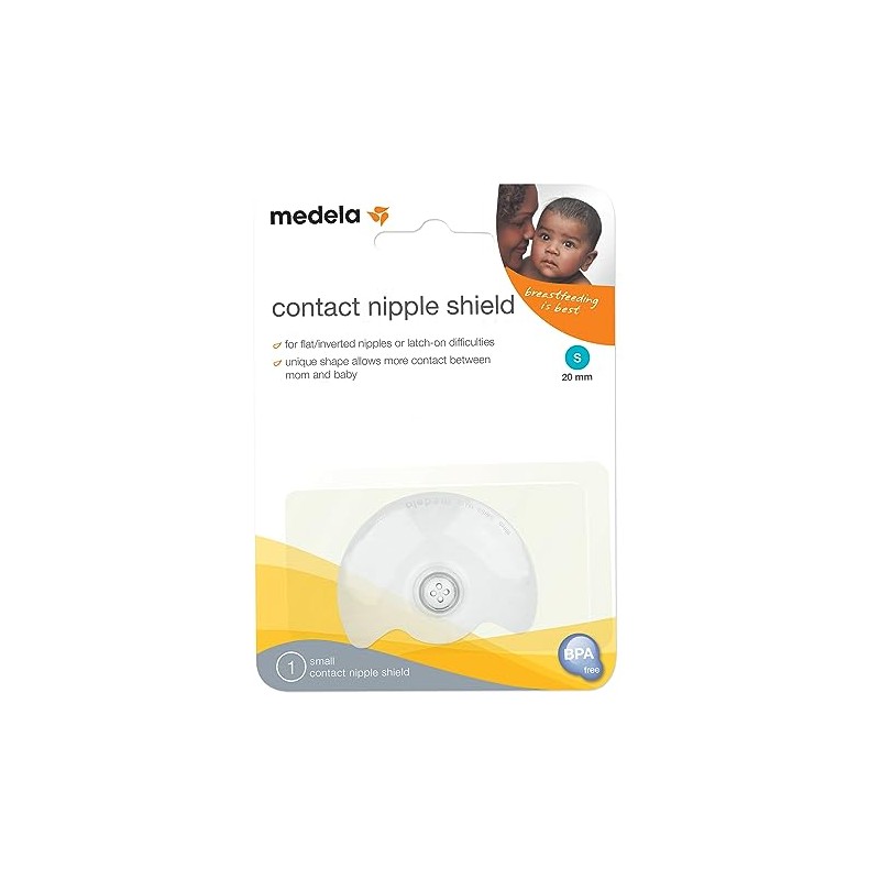 Medela Contact Nipple Shield for Breastfeeding, Medium 20mm Nippleshield, for