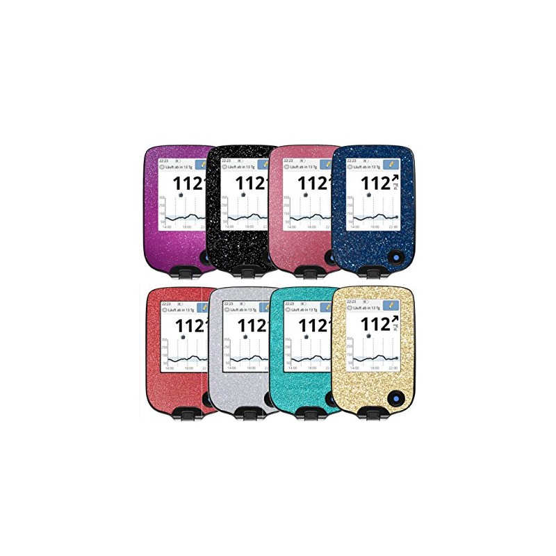 Freestyle Libre Gauge Sticker Glitter Edition (Black Glitter)