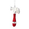 Sass & Belle Red and Silver Hammer Shaped Bauble