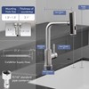 GIMILI Kitchen Faucet with Pull Down Sprayer Brushed Nickel Waterfall