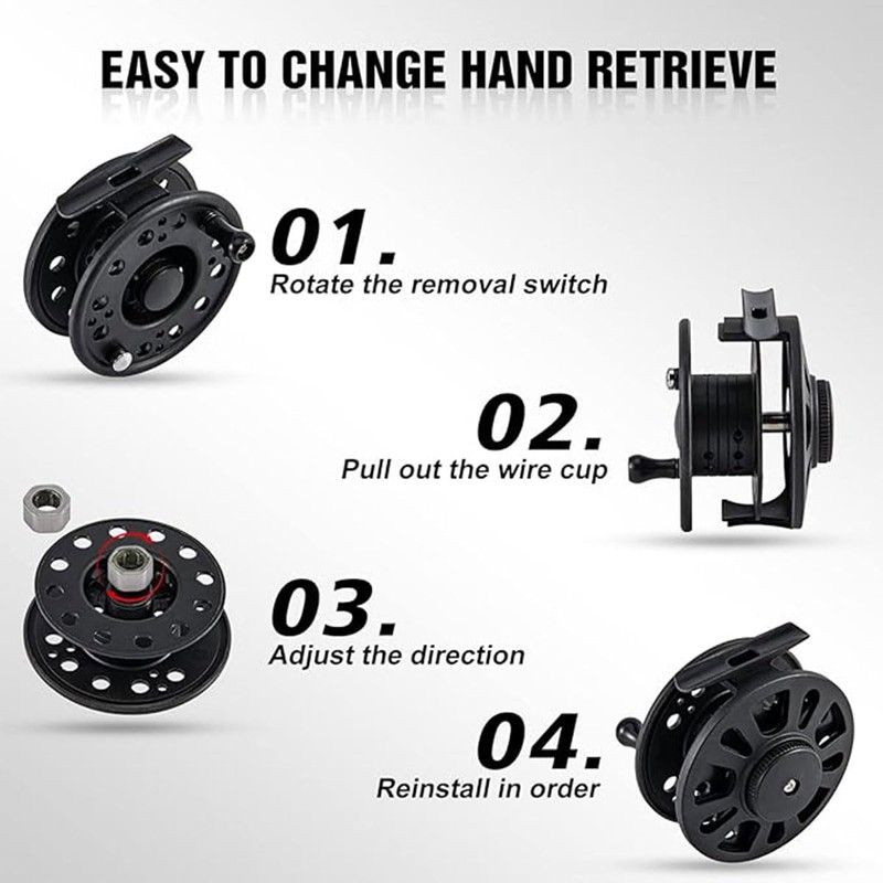 AIMALL ABS Plastic Fly Fishing Reel, Versatile 5/6 & 7/8