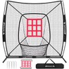 BAGAIL 7x7 ft Baseball & Softball Practice Net with Bow