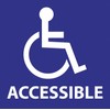 Handicap Accessible Sign, Double-Sided Window Door Sticker, 6 x 6
