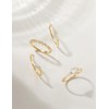 Mameloly 1.5mm 14K Gold Plated CZ Wedding Bands for Women