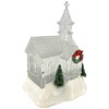 Gerson 2660080 Battery Operated Lighted Holiday Spinning Water Globe Church,