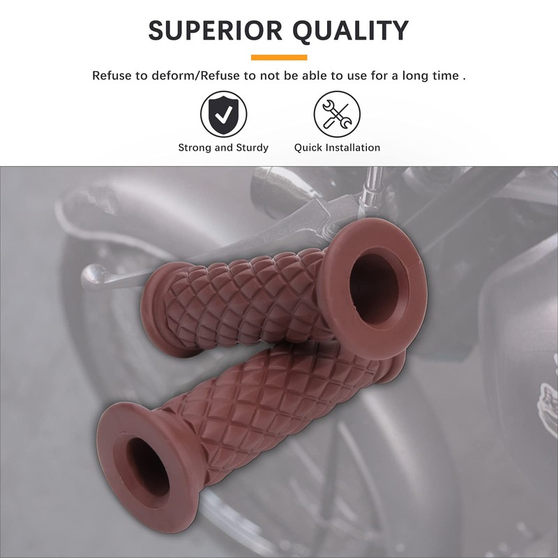 KEEPDSGN Motorbike Rubber Grips Universal 7/8" 22mm & 1" 25mm