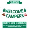 Welcome Campers Banner - Camping Theme Birthday Bachelorette Party Decor,