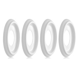 4 Packs Molded Nylon Ceiling Medallion for Light Fixtures and Ceiling Fans, 10"OD x 4"ID x 1-2/8 "P (Fits Canopies up to7-1/4")（White）