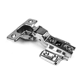 Berta (50 Pieces) Half Overlay Frameless European Hinges 105 Degree 2-Cam 4-Way Adjustable Clip On Concealed Kitchen Cabinet Door Hinges with Screws