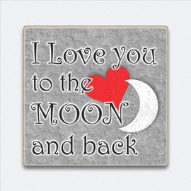 HmHome Fridge Magnet I love you to the moon and back token gift