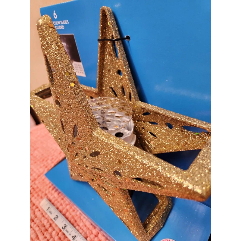 Holiday Time Projection LED Tree Topper w/ 6 Projection Slides