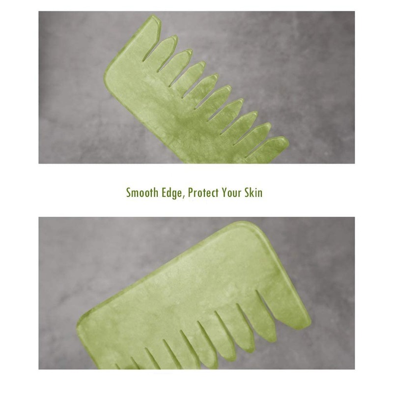 Multipurpose Jade Green Handmade Massage Comb Full Relaxing Massage Scalp