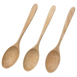 kicoriya Set of 3 Wooden Curry Spoons Dinner Spoons
