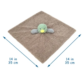 Doindute Baby Mallard Duck Soft Stuffed Animal Security Blanket, Plush Green Duck Character Lovey Blanket, Baby Shower/Nursery Gift, Newborn Infant Toddler Snuggle Blankie for Boys Girls, 14 Inches