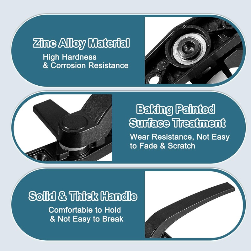 uxcell 1Pcs Casement Window Locking Handle, Zinc Alloy Locking Handle