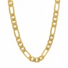 6mm 14k Yellow Gold Plated Flat Figaro Choker Chain Necklace,