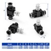 EterMutable LSA3/8 6Packs 3/8"OD Black Quick-Connect Pneumatic Fittings – Push-to-Connect
