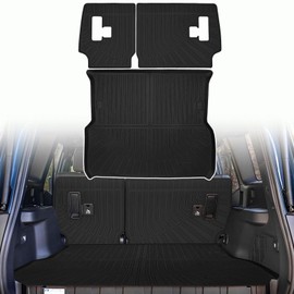 ZQULOYO Cargo Liners Backrest Mat for Toyota Land Cruiser 250 & Lexus GX550 Accessories 2024-2025 with Hook&Loop Rear Trunk Mat Rear Seat Back Cover Protector All Weather Anti-Slip Split Dog Liner