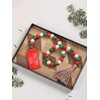 Christmas Wood Bead Garland with Tassels, Rustic Farmhouse Tiered Tray