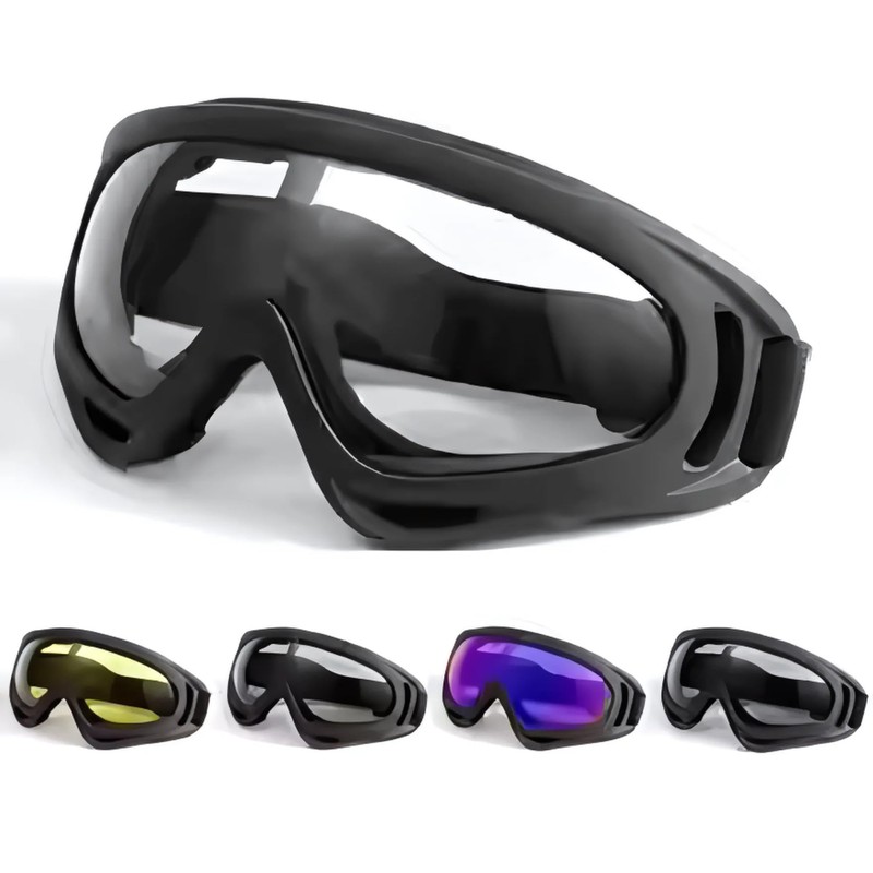Omana Safety Goggles, Single frame with 5 lenses, Windproof Dustproof