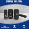 WORKPRO 14-Piece 1/2＂ Drive Deep Impact Socket Set, 6-Point Impact