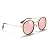 MERRY&#39;S Retro Round Polarized Sunglasses - Unisex Double Bridge Sun