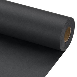 PATIKIL Wrapping Paper, 12" x 800"(66') 70 GSM Craft Paper Roll Kraft Packing Paper for Poster Bulletin Board, Gift Wrapping, Black