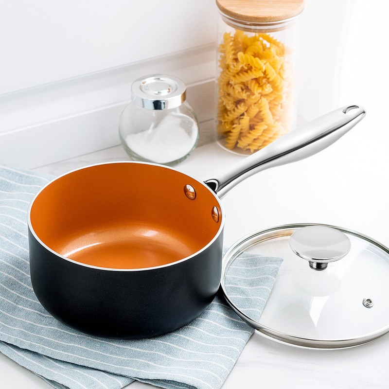 MICHELANGELO Sauce Pan Set, Ultra Nonstick Saucepan Set of 3,