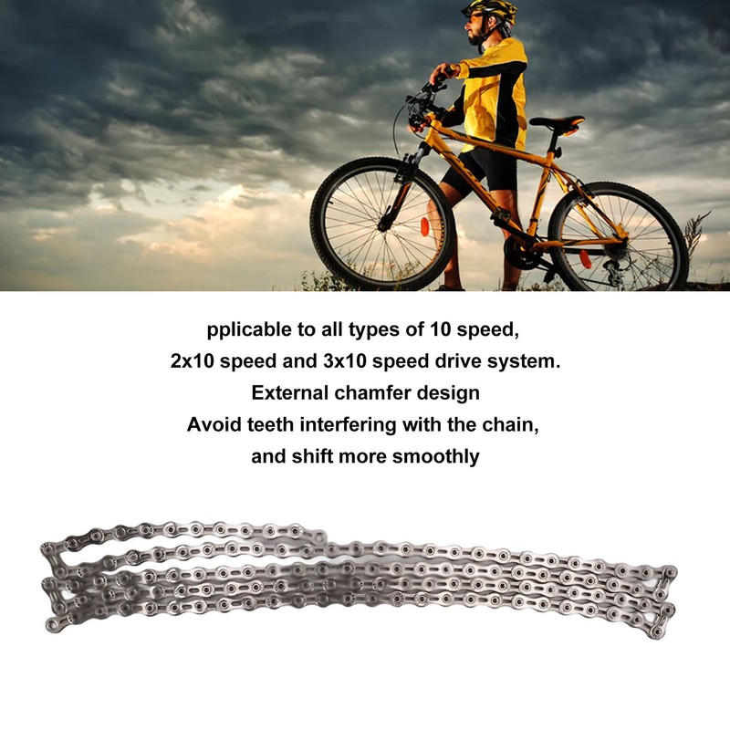 10 Speed Bicycle Chain Full Hollow Lightweight Mountain Road Bike
