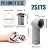 Pack of 2 Sink Overflow Cover Diameter 29 mm, Overflow