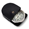 NKlaus Maritime Compass with Leather Case Chrome-Plated Brass Hiking Compass