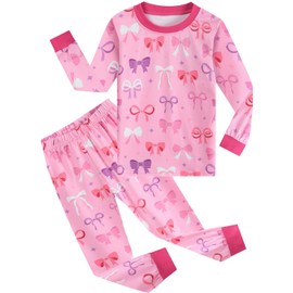 CM-Kid Girls Pajamas Toddler Clothes Sets Kids Long Sleeve 2 Piece Pjs Set Dinosaur Jammies Winter Sleepwear 2-7T