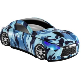 EALEK Wireless Mouse, Car Shape Mouse 2.4GHz USB, Cute Wireless Mouse 1600DPI, Ergonomic Mouse for Kids and Adult (Blue Camouflage)