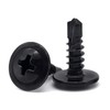 ShopXJ Drill Screws, Black, Black, Stainless Steel, Self Tapping Screws,