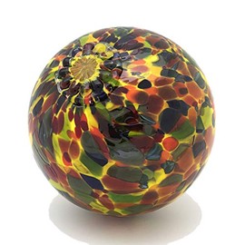 Yellow Magic Mix Pond Floats - Available in 3 inch, 4 inch, 5 inch & 6 inch - Blown Glass - Made in Seattle - Dehanna Jones