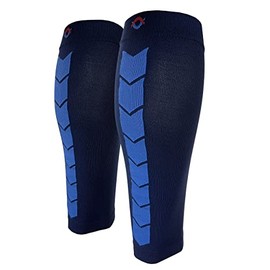NV Compression NV Compression 365 Calf Guards/Sleeves SMALL Blue/Sky Blue (PAIR) 20-30mmHg - For Sports Recovery, Shin Splints, Medical, Work, Flight - Running, Cycling, Gym