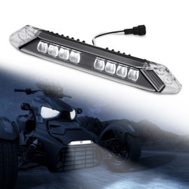 KEMIMOTO Front Bumper Light Bar LED Compatible with Can-Am Ryker 600, 900, Sport and Rally Edition 2019-2023 Daytime Running Light Kit Black Light Accessories