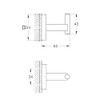 GROHE Start Cube QuickFix Robe Hook - Bathroom Wall Mounted