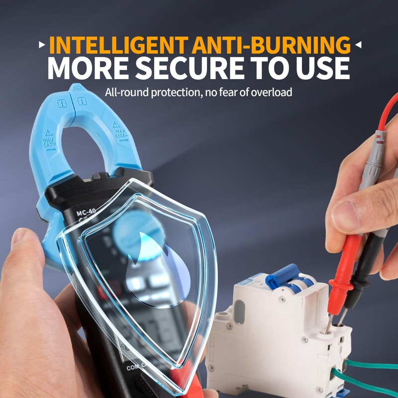 DewinLVD Multimeter with Pliers for Current, Clamp Multimeter with Automatic