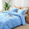 SSW HOMES King Size Duvet Cover Set (Light Blue) -