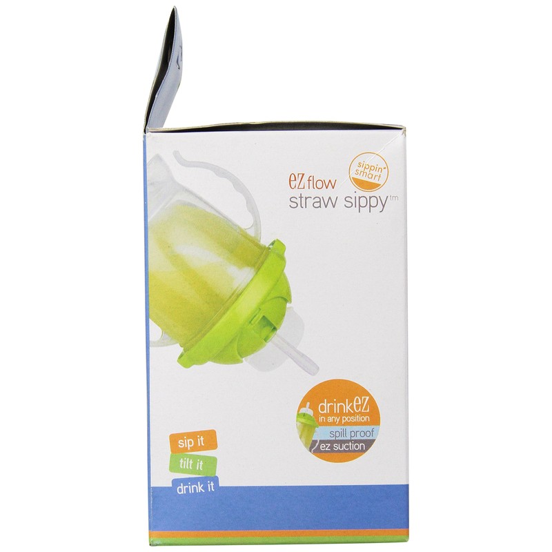 Innobaby Sippin' Smart EZ Flow Straw Sippy Cup, Green, 10