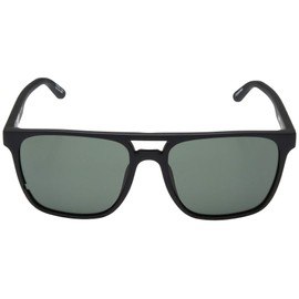 Spy Czar Sunglasses Soft Matte Black with Happy Grey Green Lens
